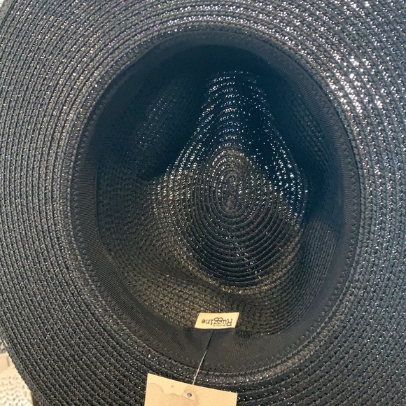 Boho Chic Wide Brim Panama Hat With Double Trim - Picture 8 of 9